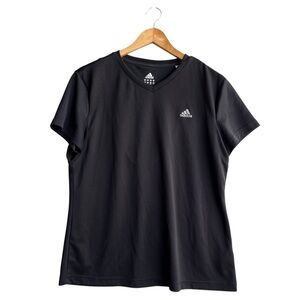 Adidas Women's Black Running T-Shirt Size L Short Sleeve Activewear